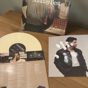 Nick Jonas Hand Stamped Bone Color Sunday Best Vinyl with insert